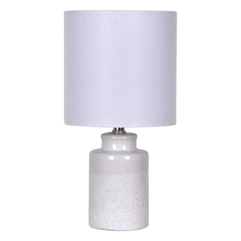 Honeybloom Two-Toned Ceramic Textured Mini Table Lamp with Shade, 12.5″