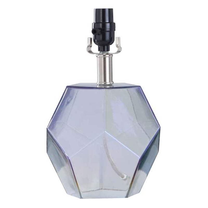 Iridescent Glass Mini Accent Lamp Base, 9″