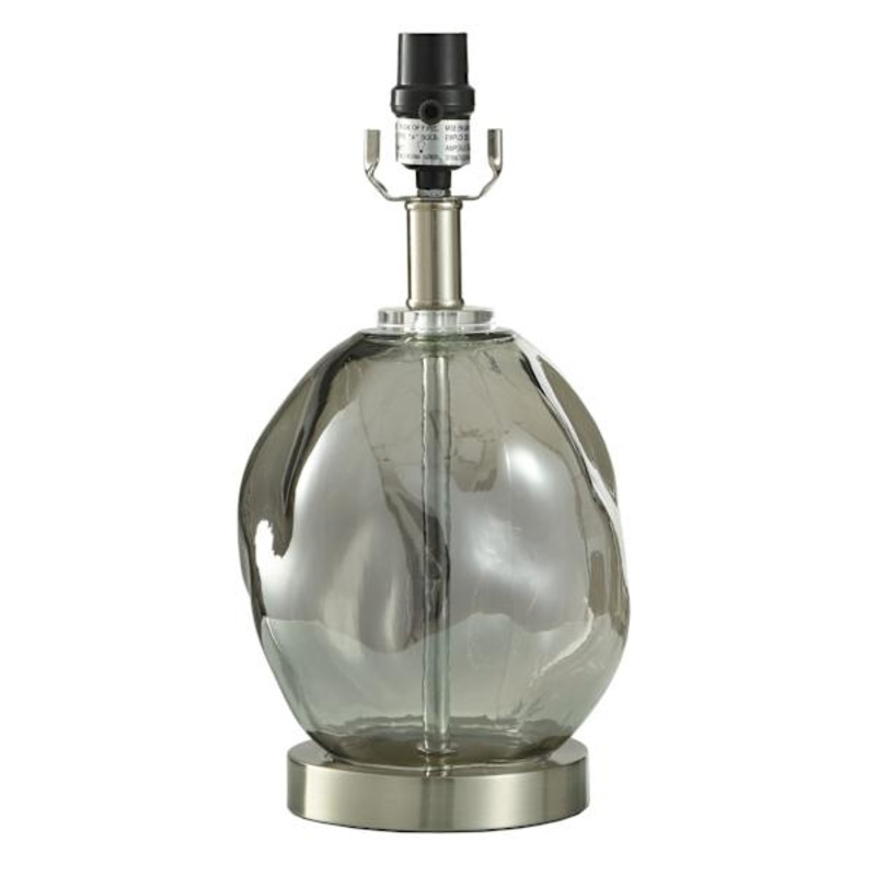 Iridescent Smoke Glass Lamp, 14.5″