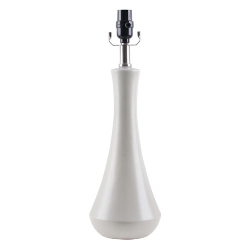 Light Grey Tapered Table Lamp, 19″