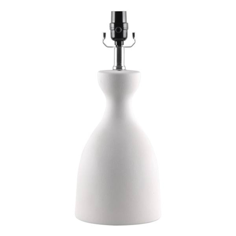Matte White Ceramic Accent Lamp Base, 17″