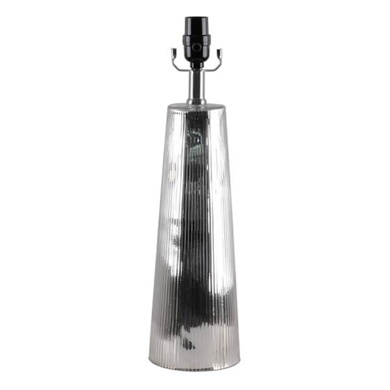 Reflective Glass Tapered Lamp Base, 18.5″