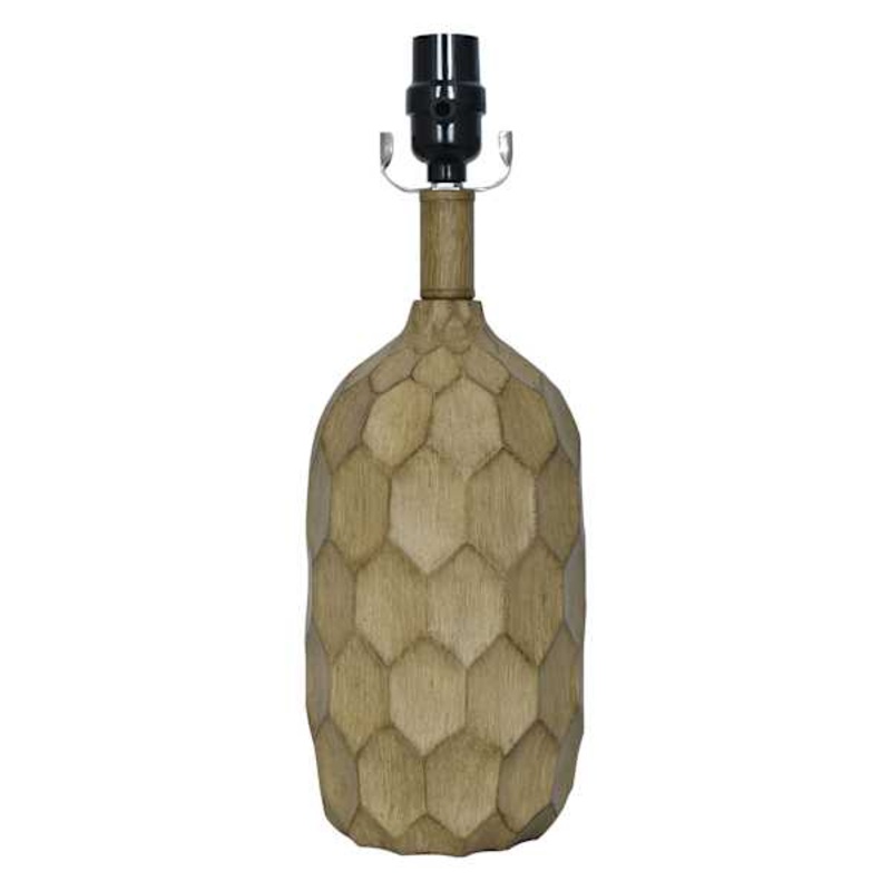 Rustic Natural Honeycomb Small Lamp Base, 15″