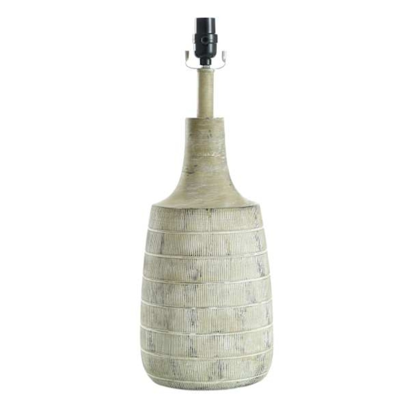 Tan & White Distressed Table Lamp, 22″