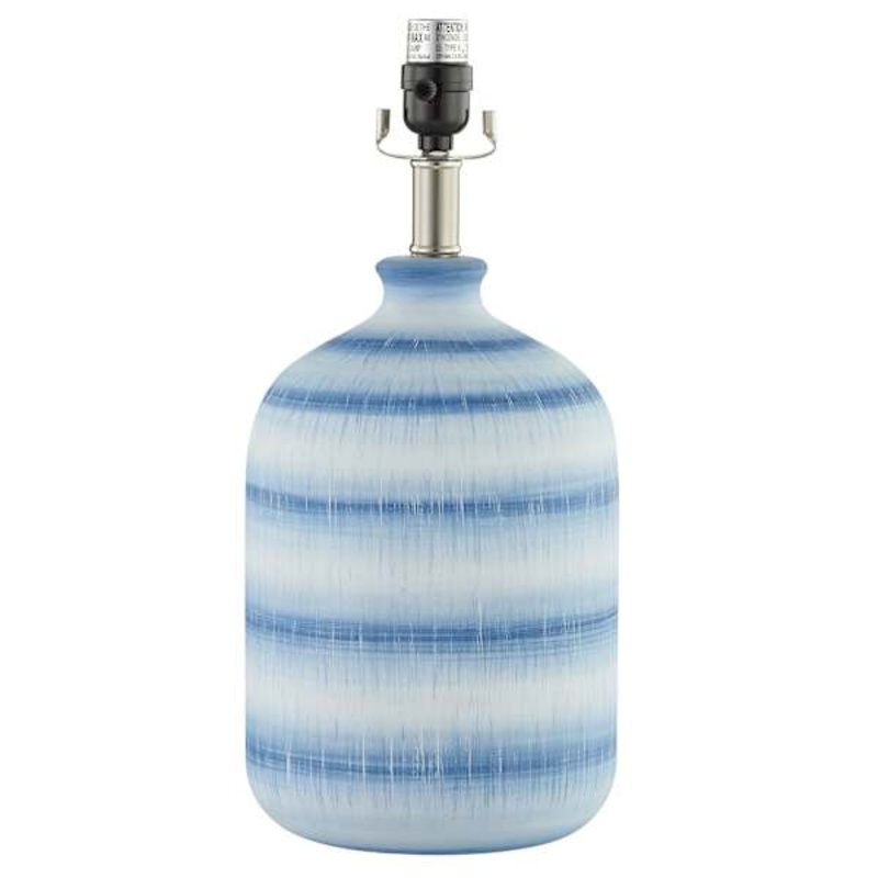 Tracey Boyd 17In Blu/Wt Stripe Ceramic Lamp