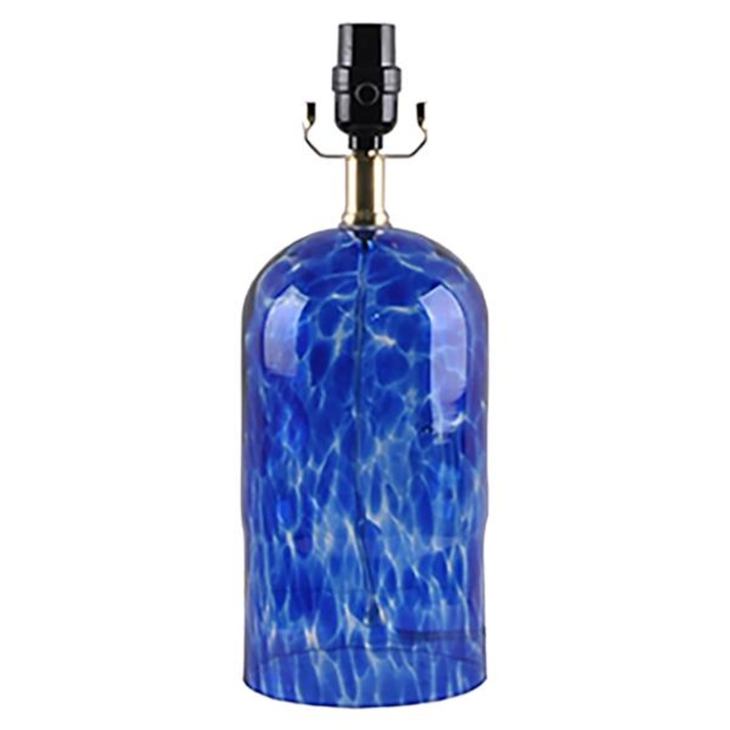Tracey Boyd Blue Confetti Glass Accent Lamp Base, 13″