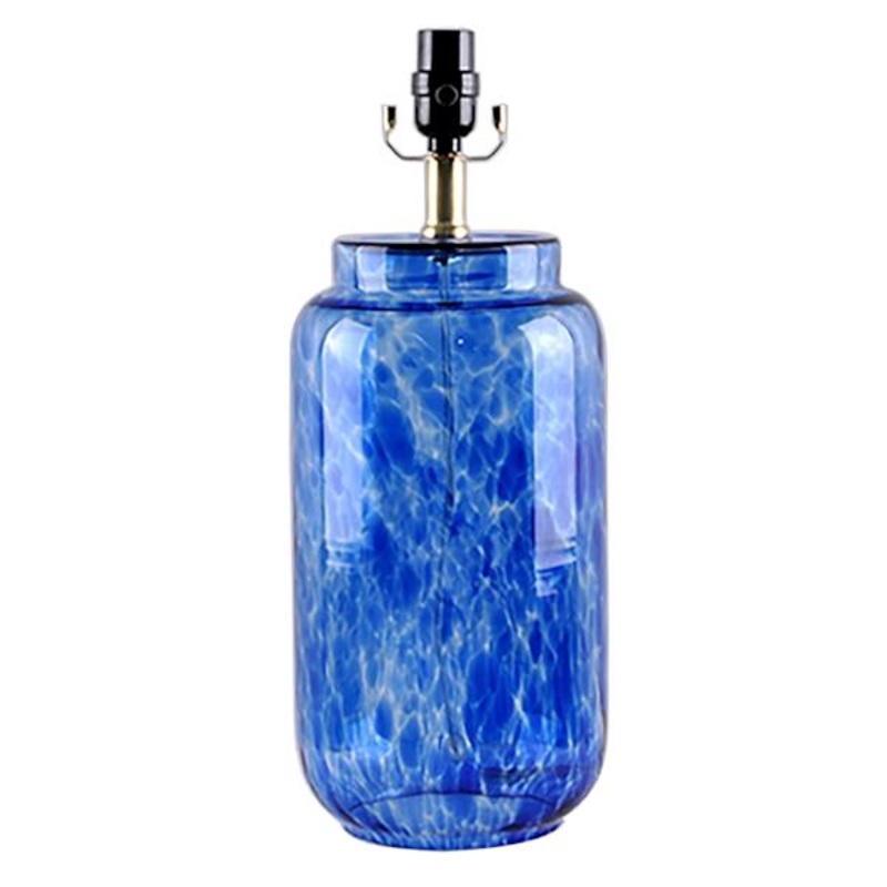 Tracey Boyd Blue Confetti Glass Table Lamp Base, 18″
