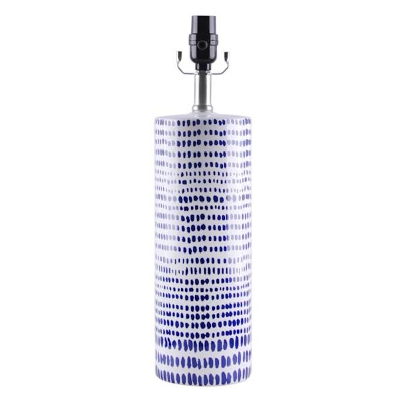 Tracey Boyd Blue & White Patterned Table Lamp, 19″