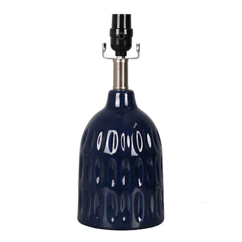 Tracey Boyd Dark Blue Ceramic Small Table Lamp Base, 14″