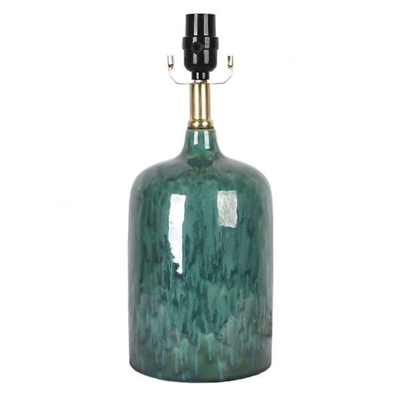 Tracey Boyd Green Reactive Glaze Table Lamp Base, 16″