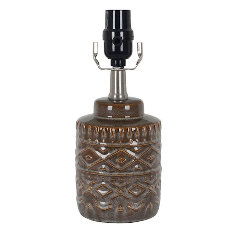 Tracey Boyd Patterned Brown Mini Accent Lamp Base, 11″