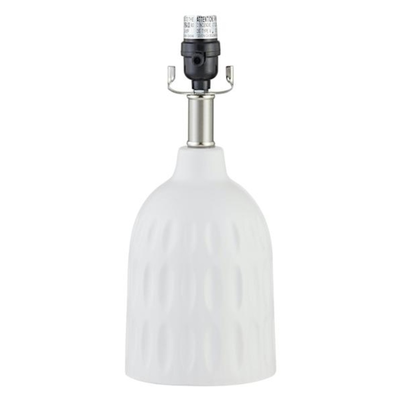Tracey Boyd White Textured Ceramic Small Lamp Base, 14″
