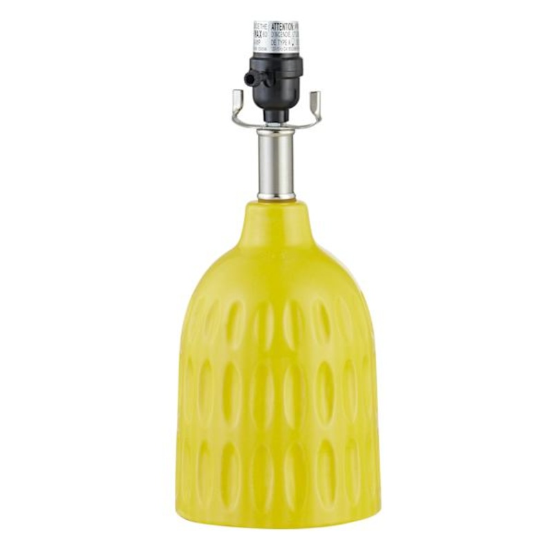 Tracey Boyd Yellow Textured Ceramic Small Lamp Base, 14″