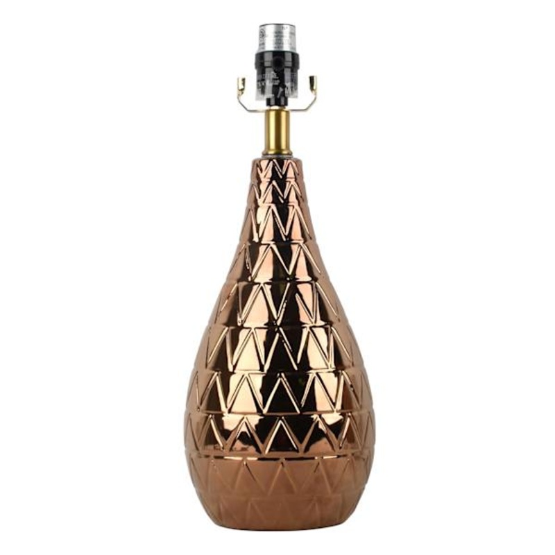 Two-Tone Metallic Ceramic Lamp, 17″