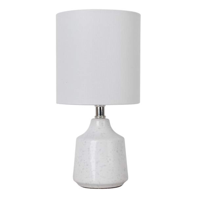 12in. White/Grey Ceramic Mini Accent Lamp