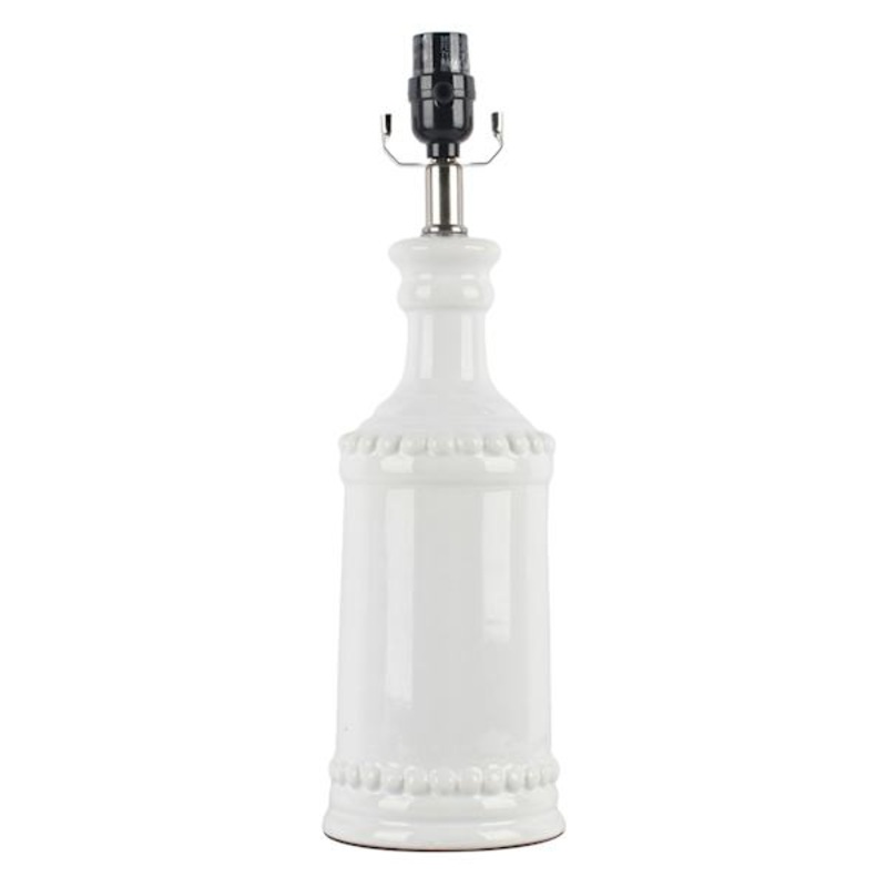 18in. White Ceramic Accent Lamp