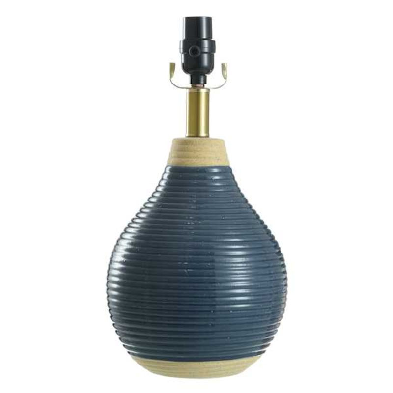 2-Tone Blue & Cream Accent Lamp, 15″