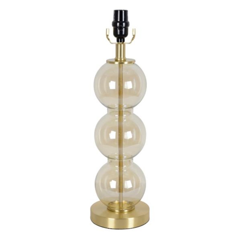 20In Amber Glass Stacked Globe