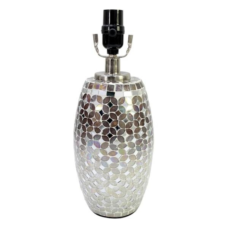 Beige Mosaic Accent Lamp Base, 13″