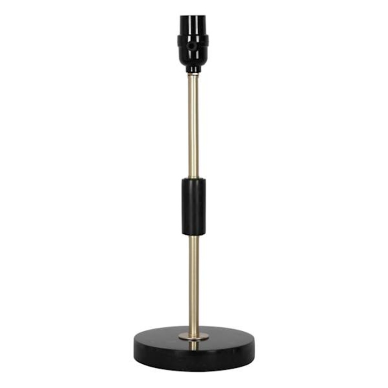 Black Accent Lamp with Marbled Base, 17.5″
