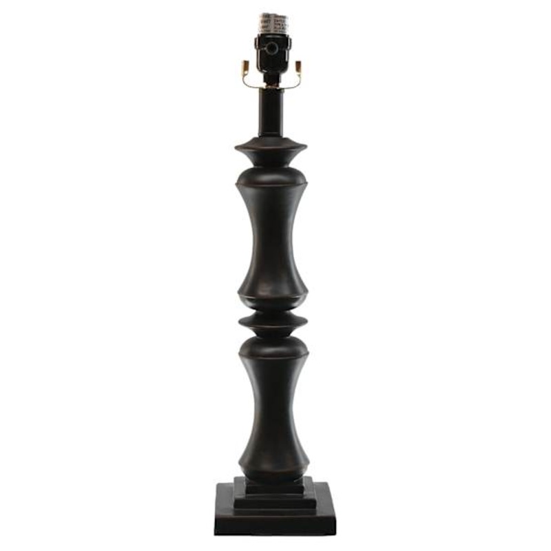 Black Acrylic Table Lamp Base, 21″