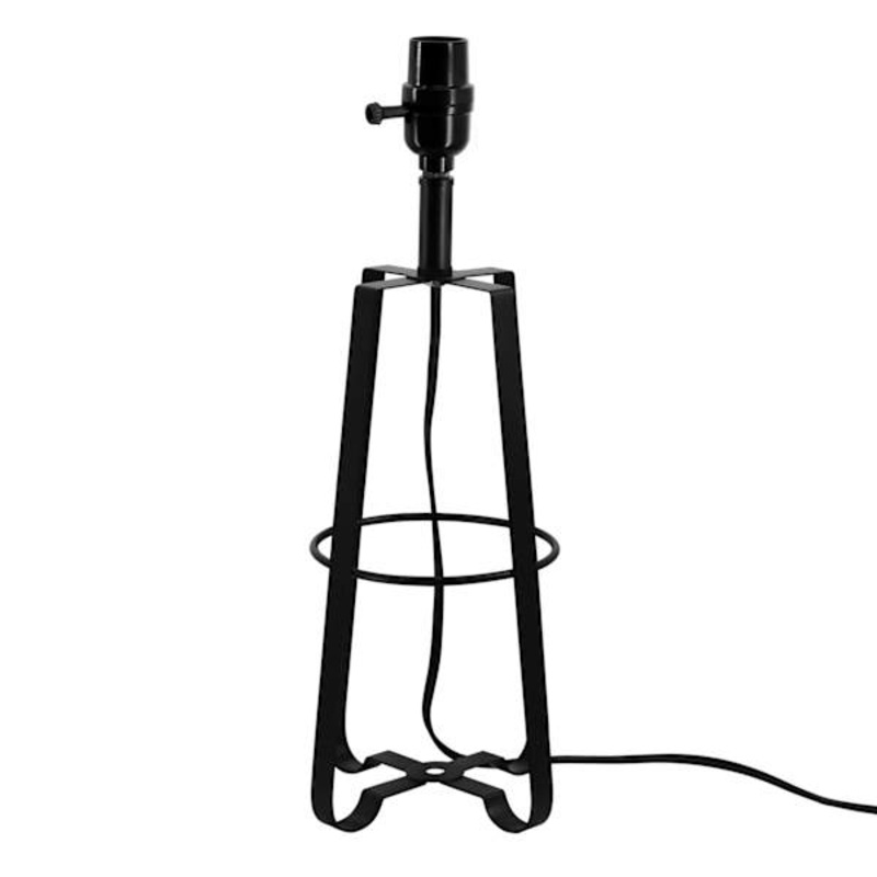Black Metal Accent Lamp Base, 22.5″