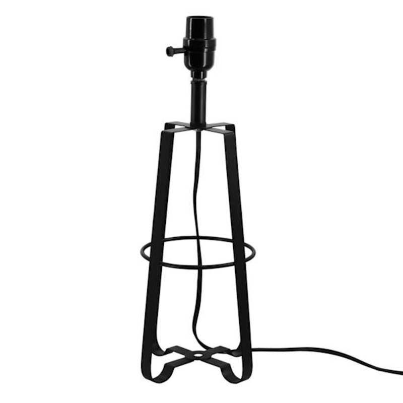 Black Metal Cage Table Lamp Base, 22.5″