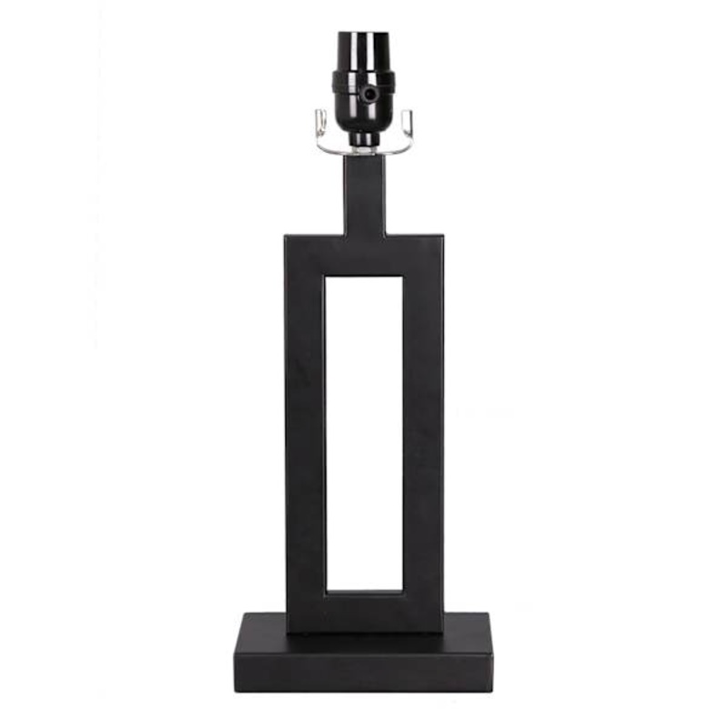 Black Metal Open Rectangle Small Lamp Base, 16″
