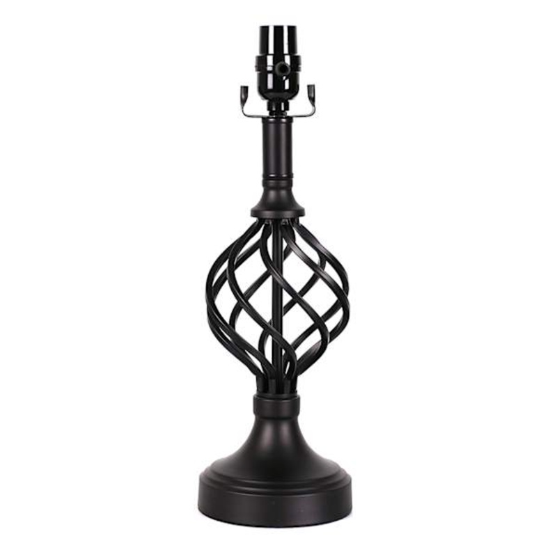 Black Metal Spiral Small Lamp Base, 16″