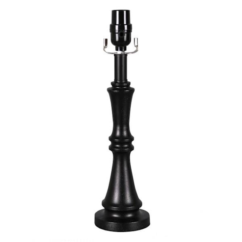 Black Spindle Small Lamp Base, 15″