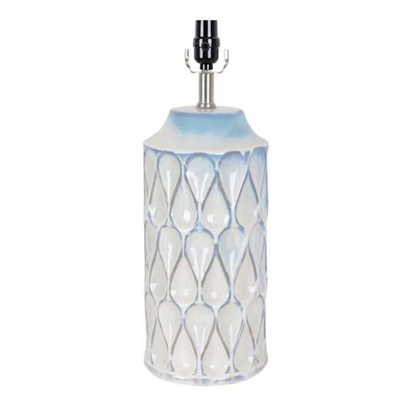 Blue & White Ceramic Small Lamp Base, 15″