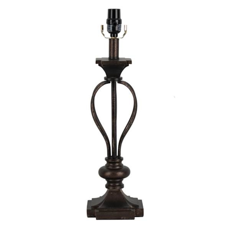 Bronze Open Metal Table Lamp, 21″