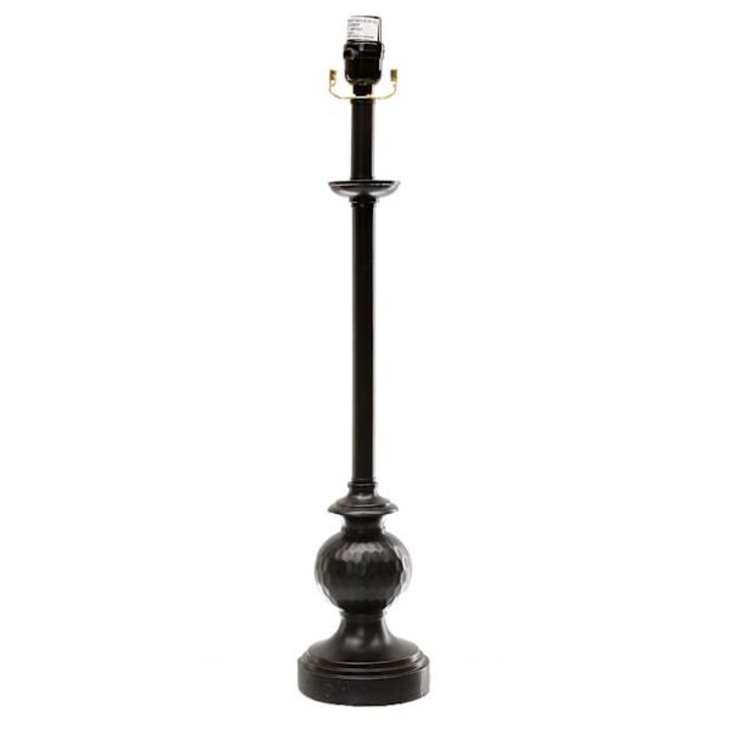 Bronze & Wood Textured Acrylic Buffet Lamp Base, 24″