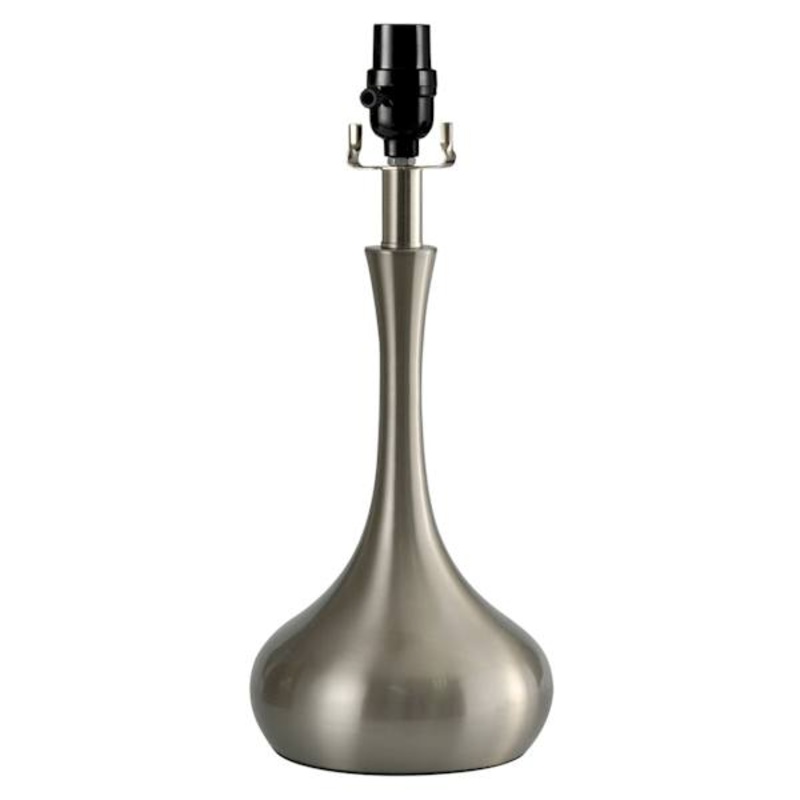 Brushed Steel Metal Accent Lamp Base, 17″