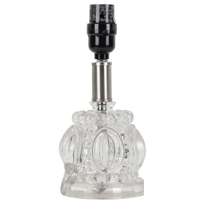 Clear Glass Mini Accent Lamp Base, 10″