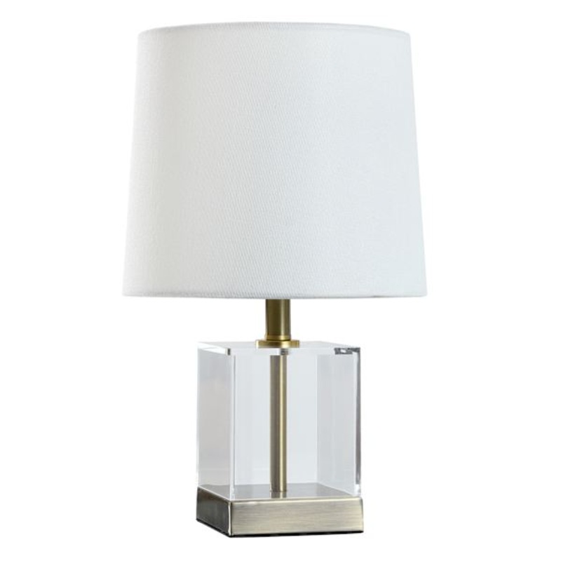 Clear Glass Mini Accent Lamp with Shade, 10.5″