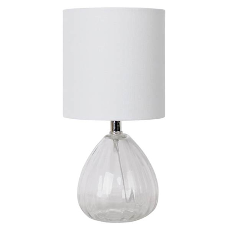 Clear Glass Mini Table Lamp with Shade, 12″