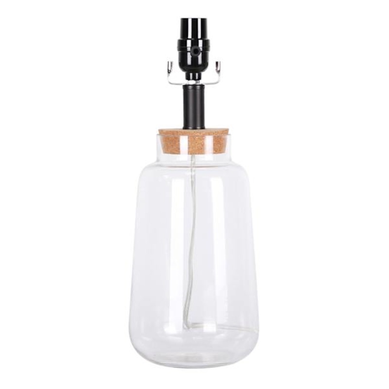 Clear Glass Small Lamp Base, 16″