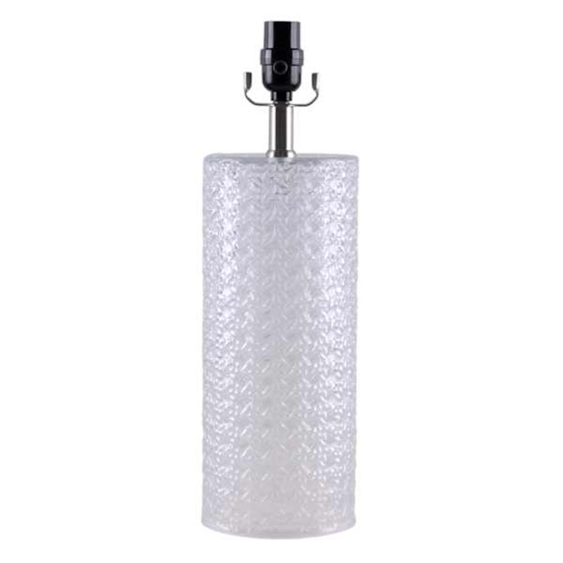 Clear Glass Table Lamp Base, 18″