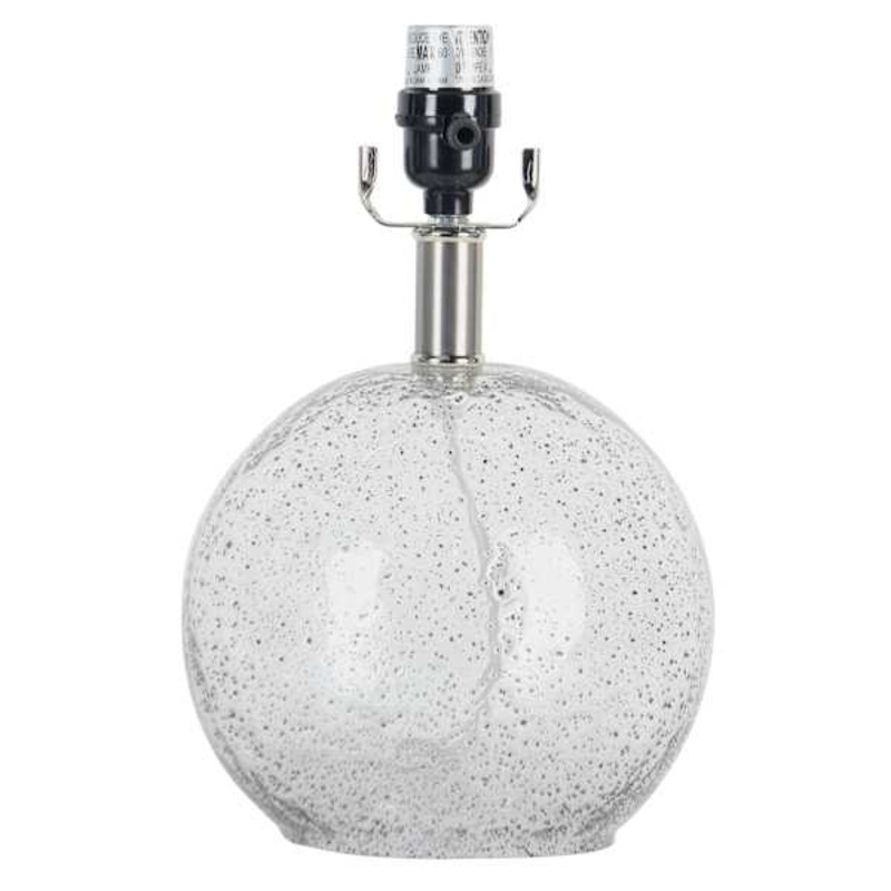 Clear Speckled Glass Lamp, 11.8″