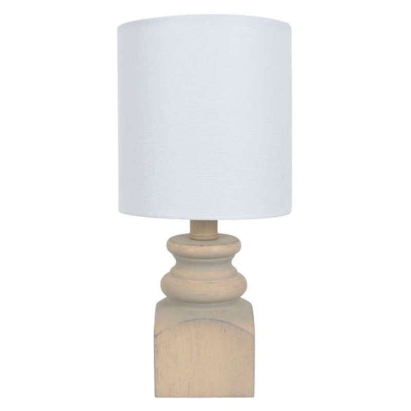 Cream Mini Accent Lamp with Shade, 12″