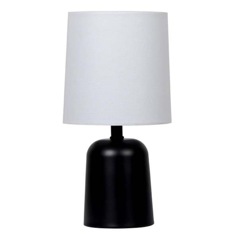 Crosby St. Black Metal Lamp with Shade, 12″