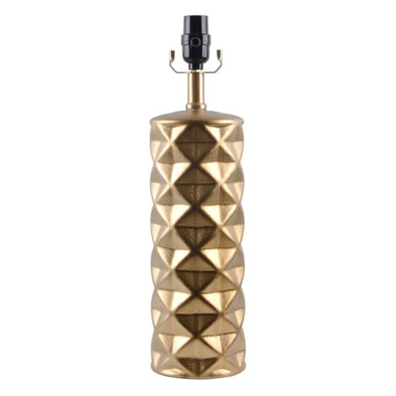 Gold Faceted Accent Lamp Base, 18″