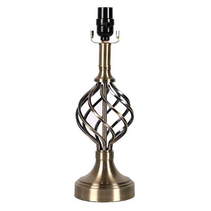 Gold Metal Spiral Small Lamp Base, 16″