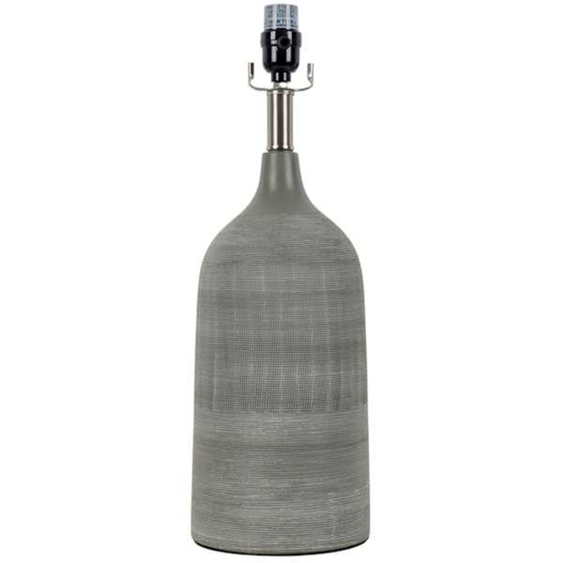 Gray Concrete Table Lamp Base, 20″