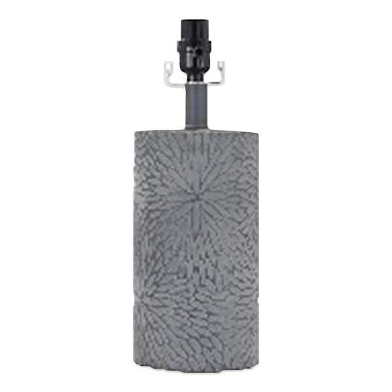 Grey Distressed Floral Small Lamp Base, 15″