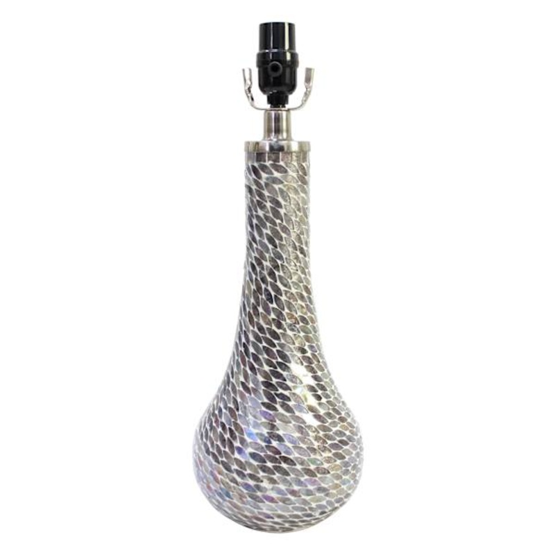 Grey Pewter Table Lamp Base, 18″