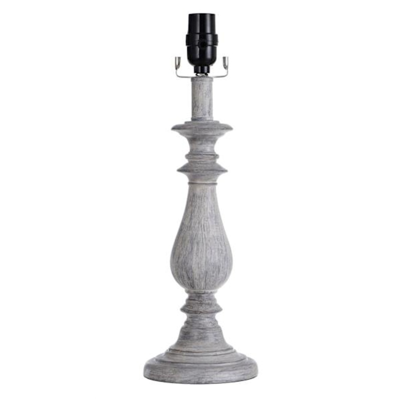 Grey Wash Small Lamp Base, 16″
