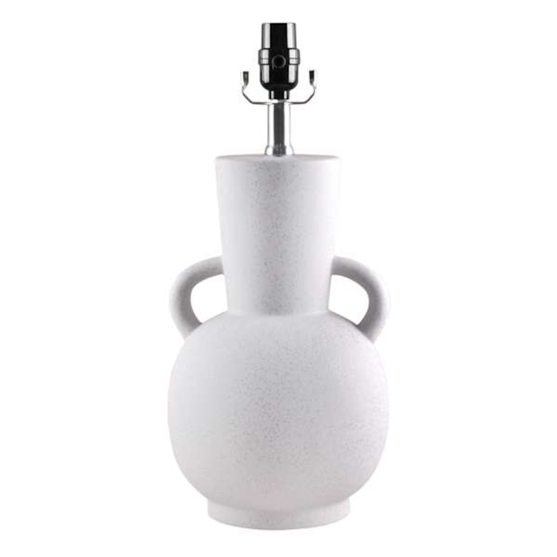 Light Grey Speckled Handle Table Lamp, 18″