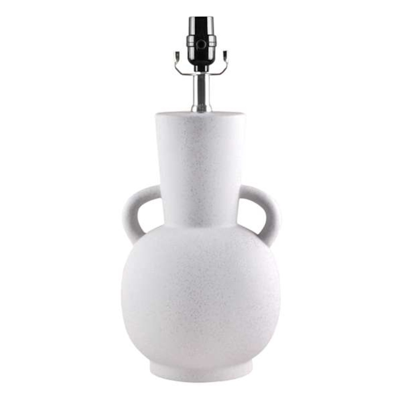 Light Grey Speckled Handle Table Lamp Base, 18″